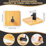 DANIHOME Handtuchhalter Bambus - Gunmetall ohne Bohren