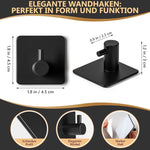 DANIHOME Handtuchhalter Schwarz ohne Bohren