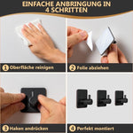 DANIHOME Handtuchhalter Schwarz ohne Bohren