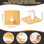 DANIHOME Handtuchhalter Bambus - Weiß ohne Bohren
