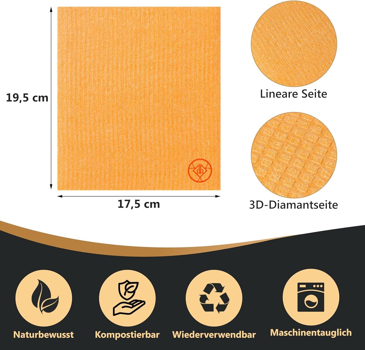 DANIHOME Schwammtücher Green 5er-Set