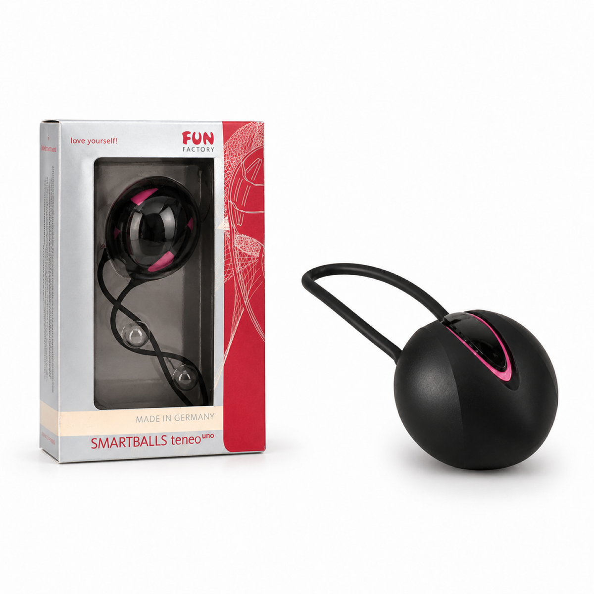 KI-generiert – Fun Factory Smartball Uno – Pink - Schwarz – mit Verpackung – Abbildung ähnlich