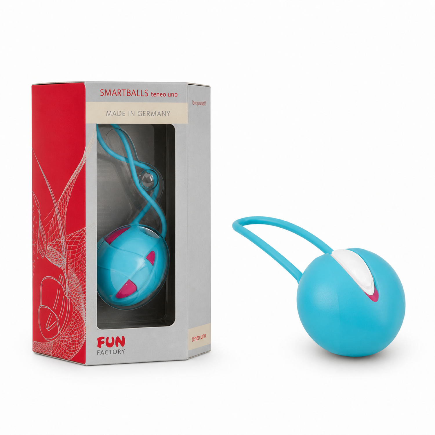 KI-generiert – Fun Factory Smartball Uno – Pink - Türkis – mit Verpackung – Abbildung ähnlich
