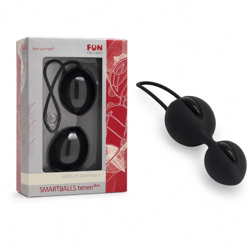 KI-generiert – Fun Factory Smartballs Duo – Schwarz - Schwarz – mit Verpackung – Abbildung ähnlich