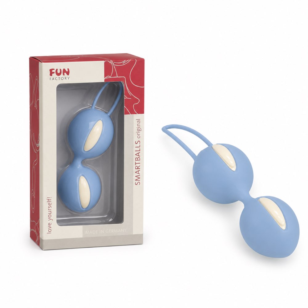 KI-generiert – Fun Factory Smartballs Duo – Vanille - Baby Blue – mit Verpackung – Abbildung ähnlich