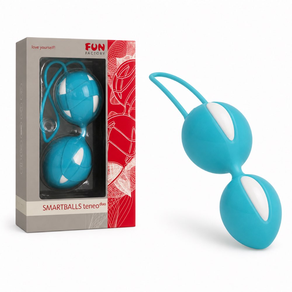 KI-generiert – Fun Factory Smartballs Duo – Weiß - Türkis – mit Verpackung – Abbildung ähnlich