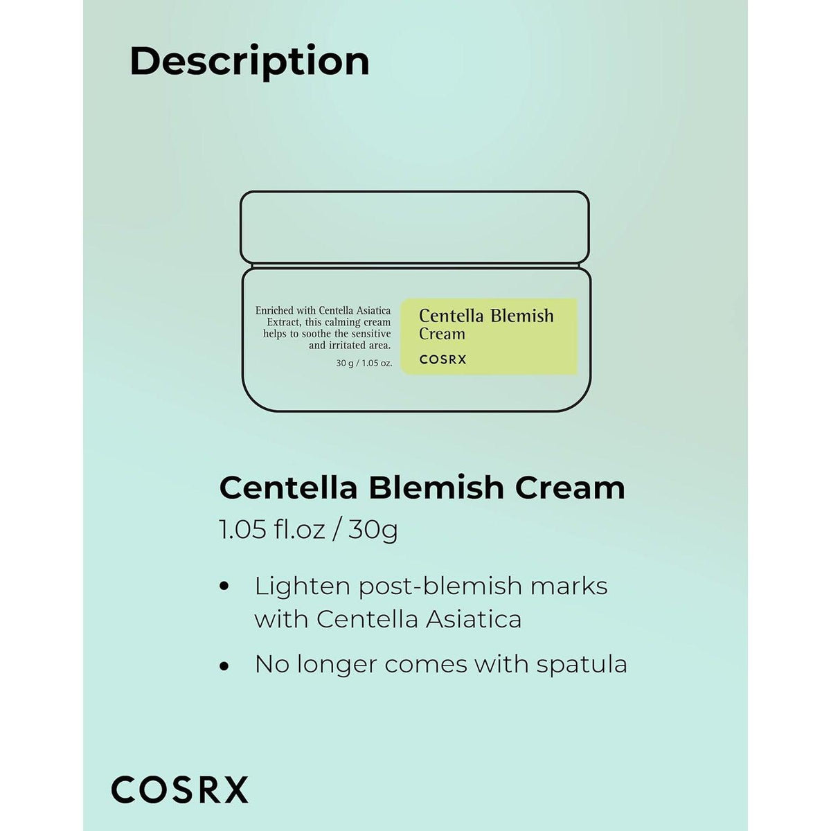 COSRX Centella Blemish Cream 30ml - DaniChou-Store