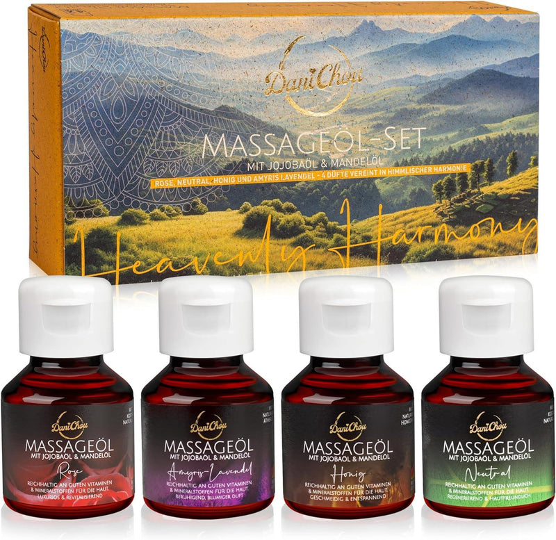 DaniChou Heavenly Harmony Massageöl Set 4x 50 ml