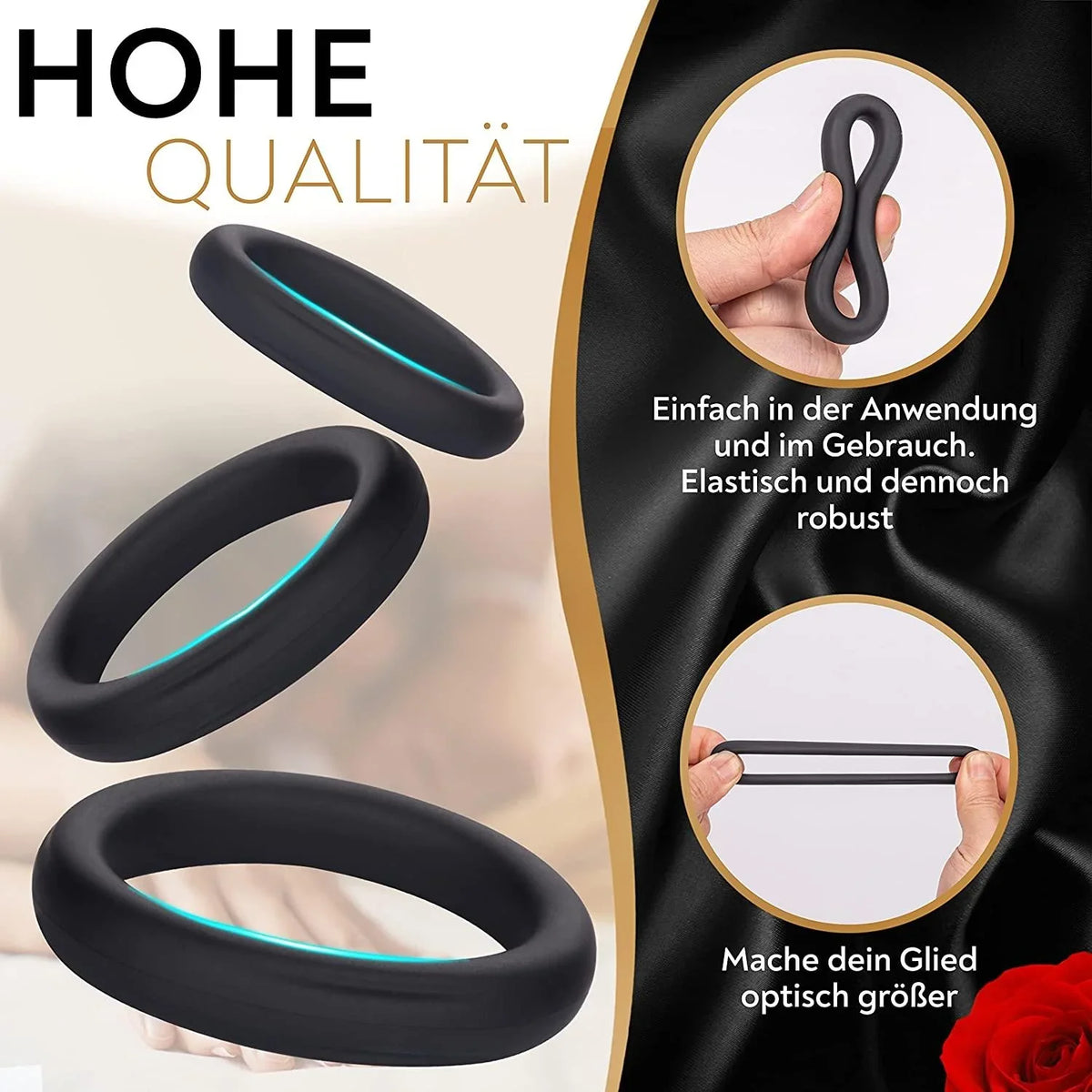 DaniChou penis rings 3X - buy silicone penis ring set online DaniChou penis rings 3X - buy silicone penis ring set online