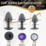 DaniChou® GemPlugs 3X - 3-teiliges Metall Butt Plug Set mit Kristall - DaniChou-Store