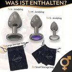DaniChou® GemPlugs 3X - 3-teiliges Metall Butt Plug Set mit Kristall - DaniChou-Store