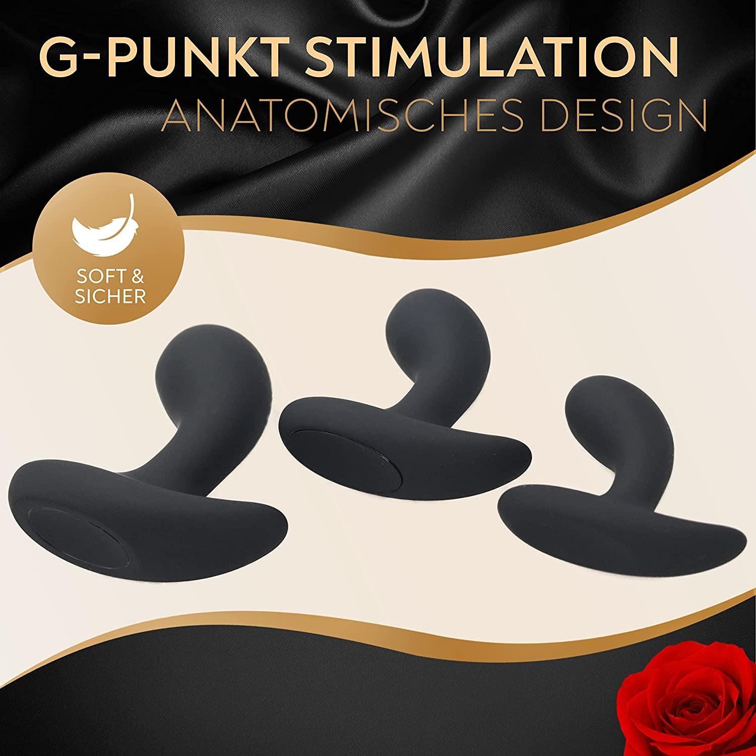 3 tlg. Analplug-Set aus Silikon - DaniChou-Store