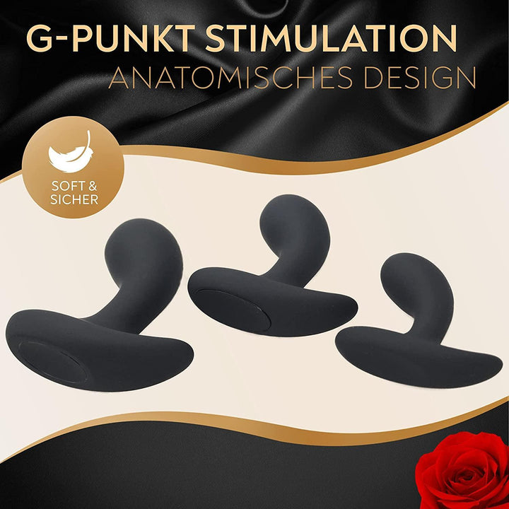 3 tlg. Analplug-Set aus Silikon - DaniChou-Store