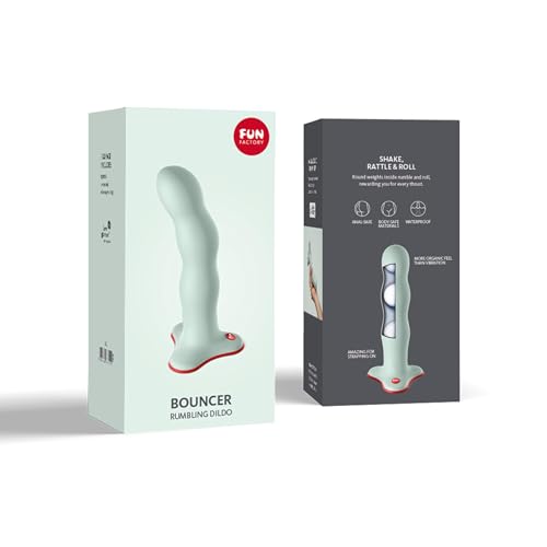 FUN FACTORY BOUNCER Dildo Sage Green mit Verpackung