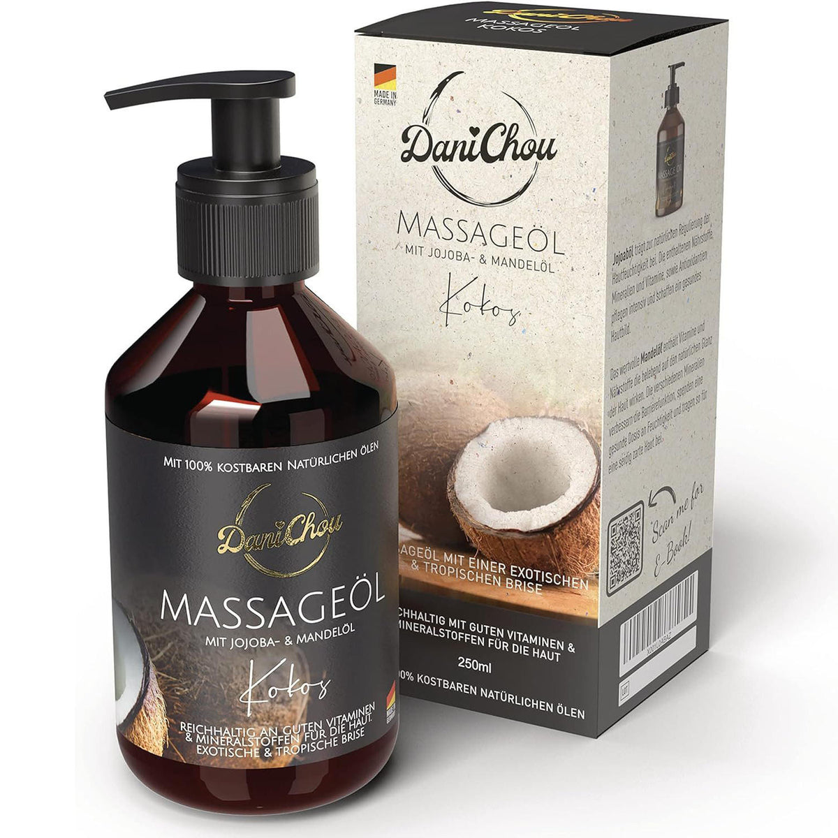 DaniChou Massageöl Kokos 250 ml - DaniChou-Store