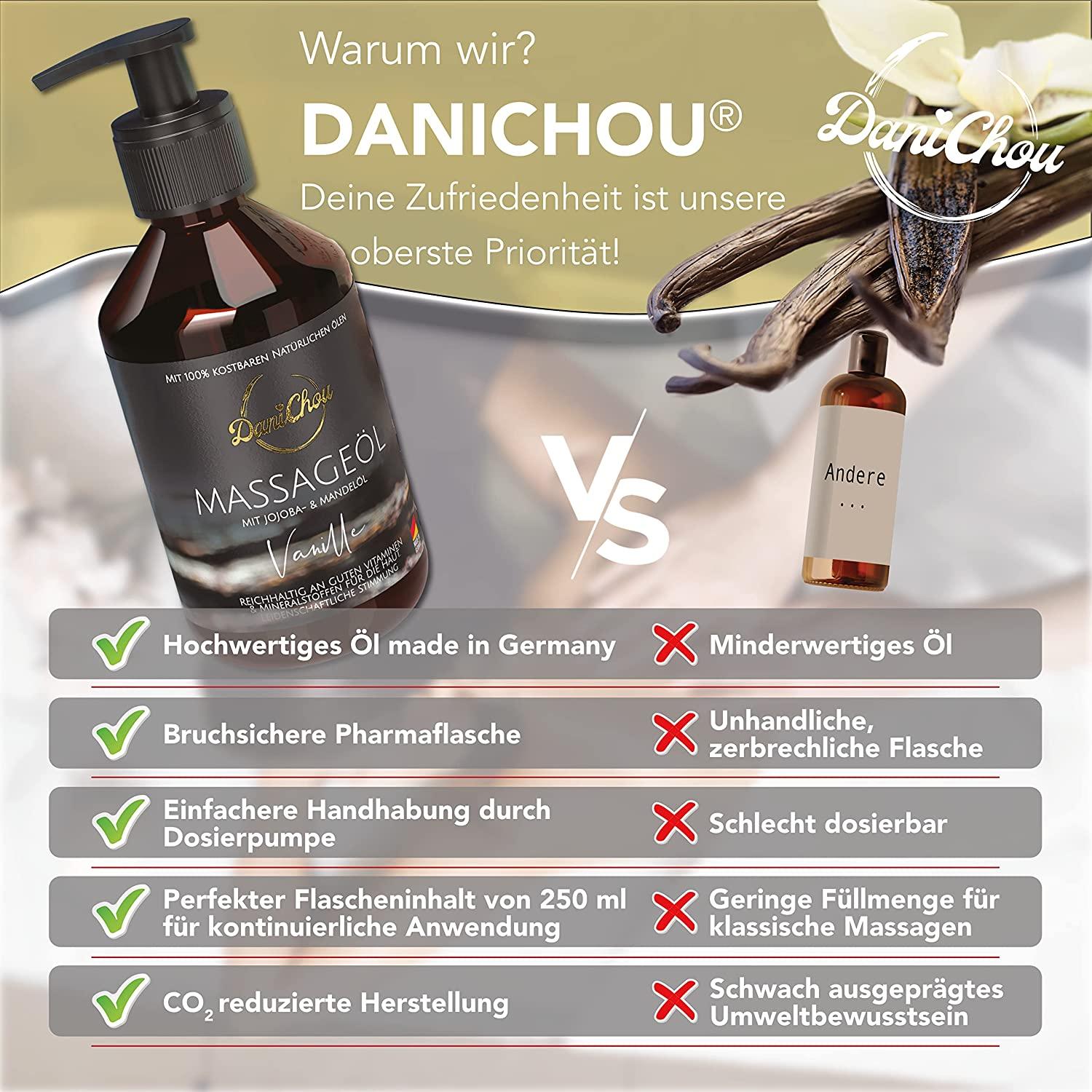 DaniChou Massageöl Vanille 250 ml - Bild 5